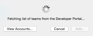 Select team from Apple Developer Portal