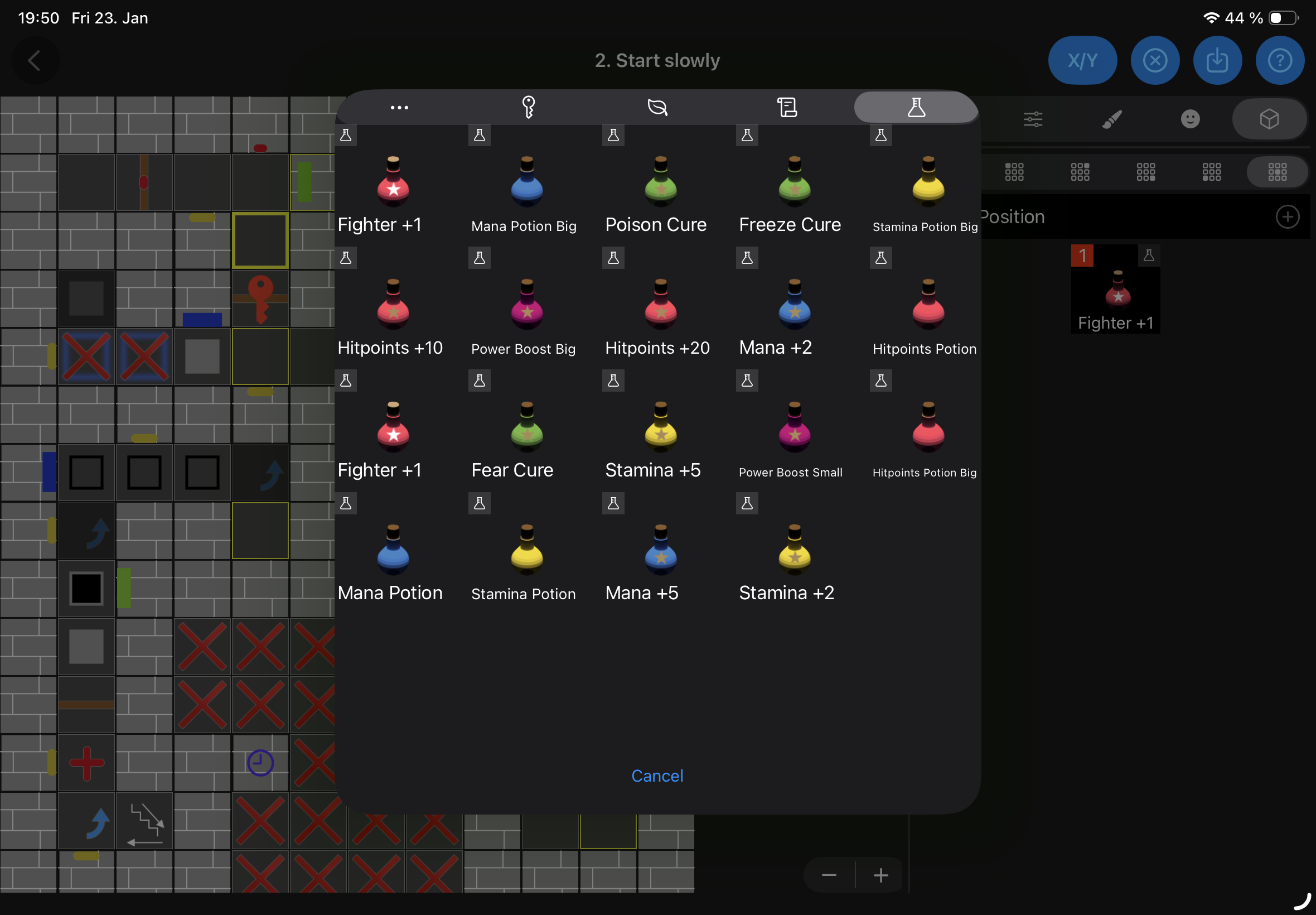 Skill Potion Selection