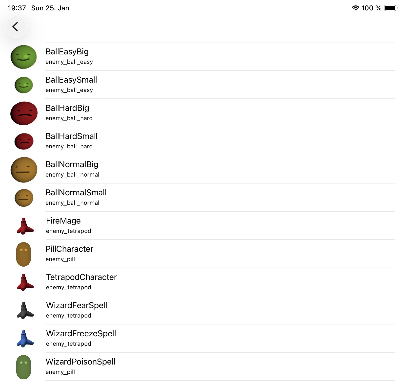 Monster Selection Dialog