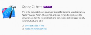 Download XCode 7.1 Beta